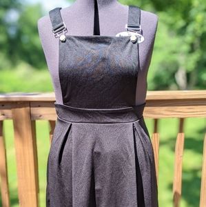 Shein Box Pleated Overall Dress